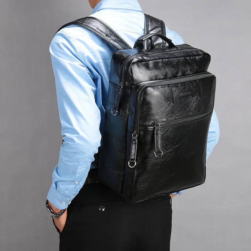 Mochila Executiva em Couro Leather